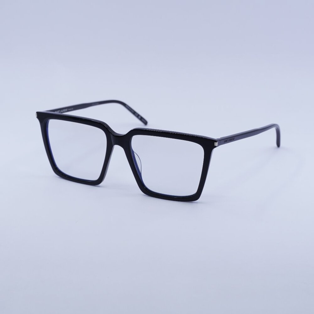 Saint Laurent SL474 006 Sunglasses Shiny Black Square Frame